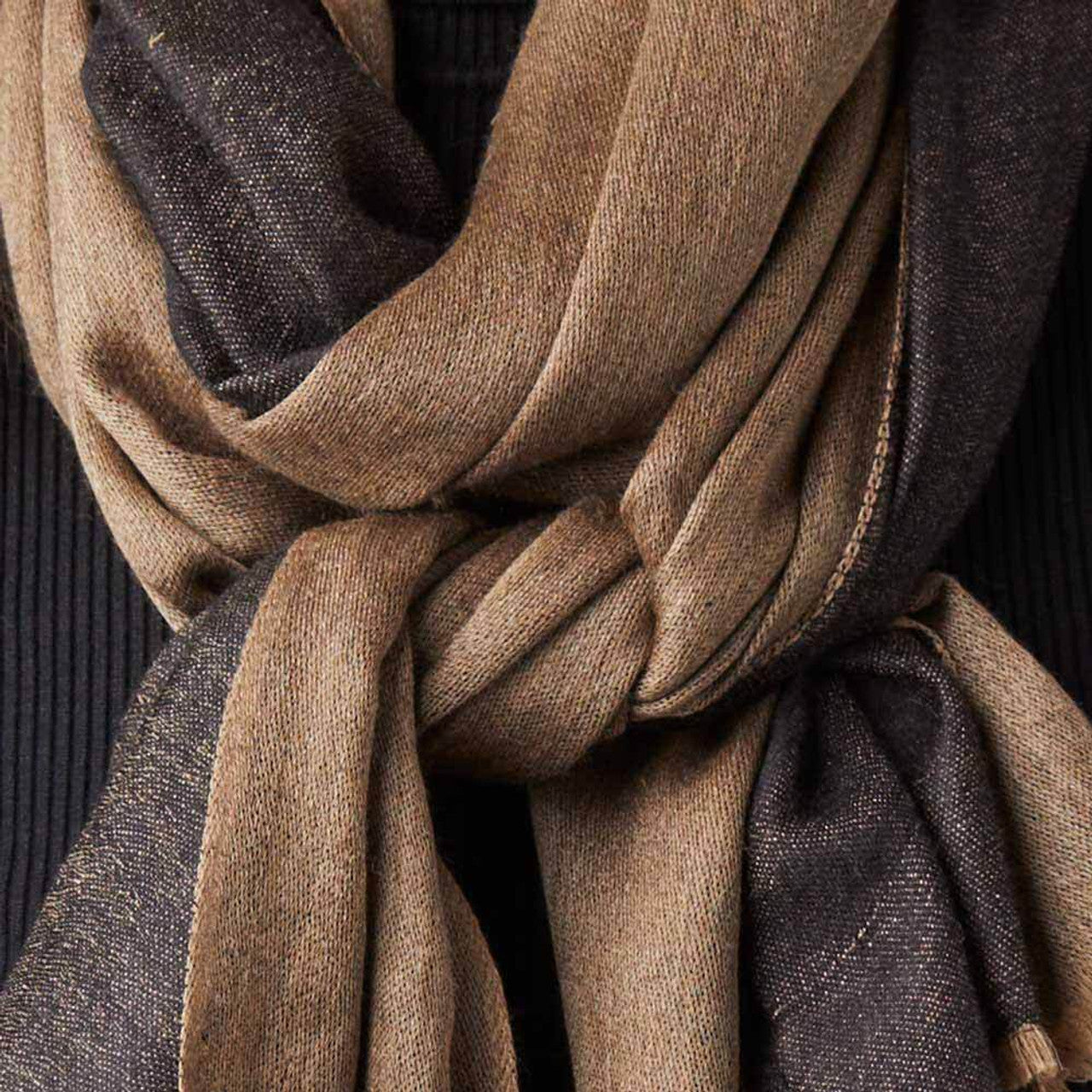 Midnight Rahasi Kashmiri Scarf