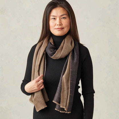 Midnight Rahasi Kashmiri Scarf