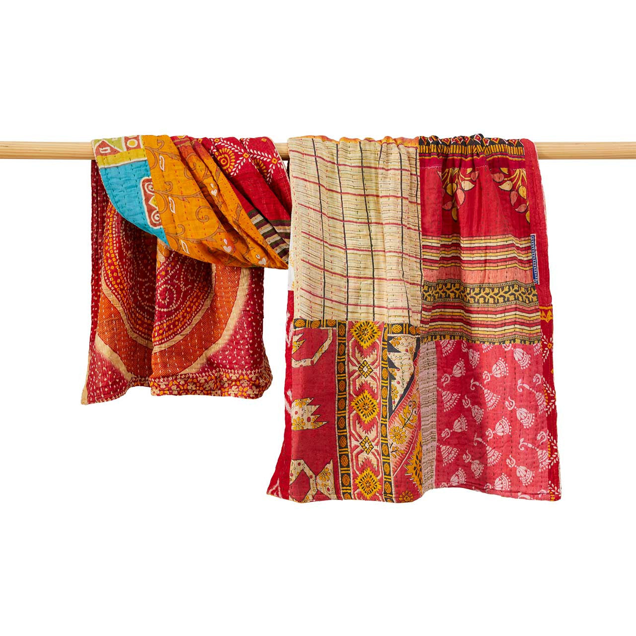 Kantha Sari Patchwork Scarf